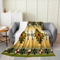 thumbnail image 1 of Boho Flannel Blanket Throw 50x60 Inch Decor Fleece Throw Blanket for Kids Teens Adults Mexican Tribal Ethnic Exotic Red Grey Lightweight Room Decor, 1 of 4