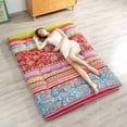 thumbnail image 1 of Boho Futon Pads Retro Floral Kids Floor Mattress 3" Memory Foam Twin Microfiber Cotton Futon Pad, 1 of 8