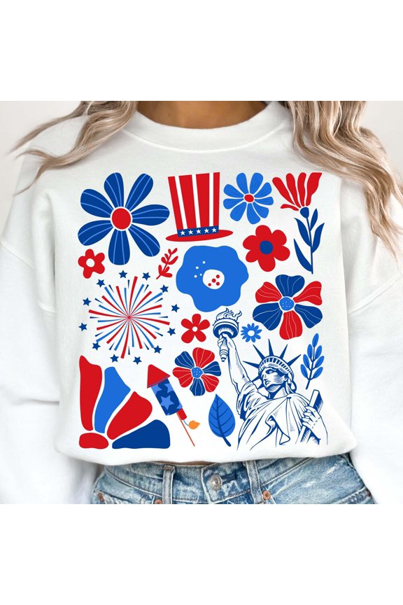 Boho Floral 4Th Of July Shirt, Preppy Usa Shirt, America Shirt, Preppy Memorial Day Shirt, Retro Usa Mom Shirt, Patriotic Shirt Unisex S-5XL Hot Trending Shirt, Vintage Birthday Gift