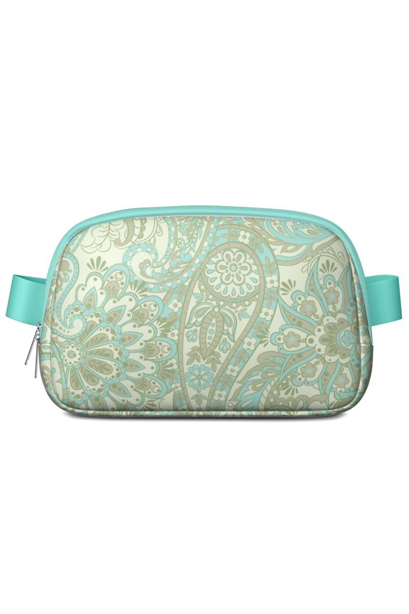 Boho Floral Belt Bag – Paisley Patterned Waist Pack with Retro Chic and Exotic Ethnic Flair