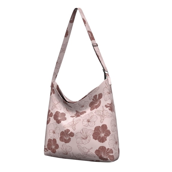 Boho Floral Butterfly Canvas Shopping Bag – Cute Bee and Flower Design Tote