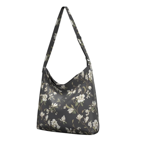 Boho Floral Canvas Tote Bag with Sunflower, Bee, and Butterfly Print ...