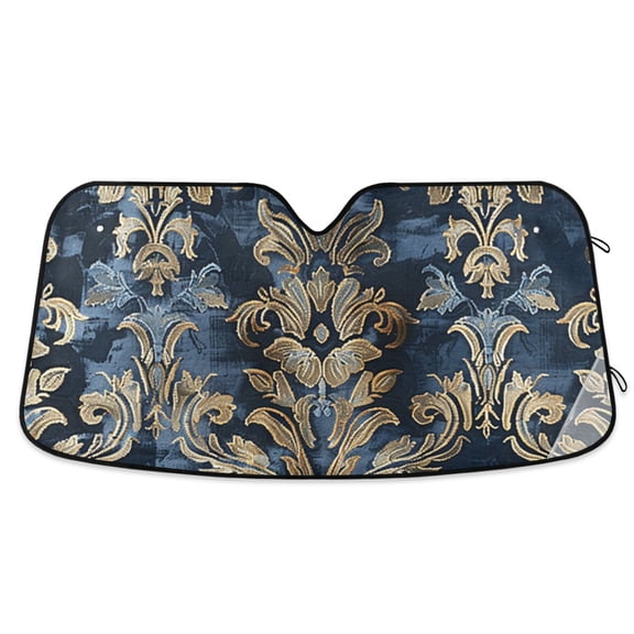 Boho Floral Car Windshield Sun Shade Reflector Sunshade Foldable for Front Keeps Vehicle Cool