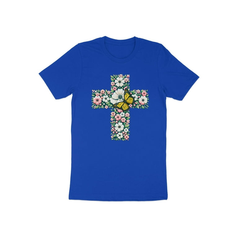 Faith Floral Cross Women T Shirt Faith Floral Cross Women T Shirt
