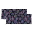 thumbnail image 1 of Boho Floral Curtain Valances for Windows, Kitchen Valance Window Treatments Panel 2 Pack, Abstract Bohemia Flower Plant Black Rod Pocket Short Curtains for Bathroom Bedroom 60 x 18 Inch, 1 of 8