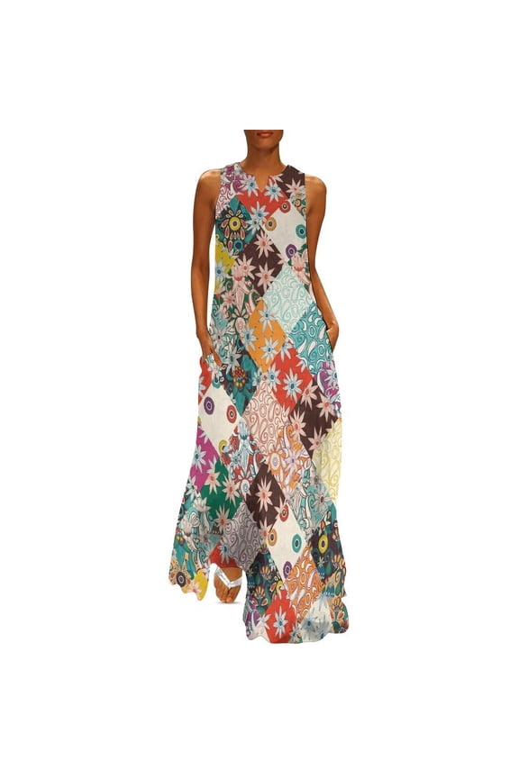 Boho Floral Dress Spring Bohemian Style Hippie Streetwear Bohemia Long Dresses Female Night Club Maxi Dress Birthday Present