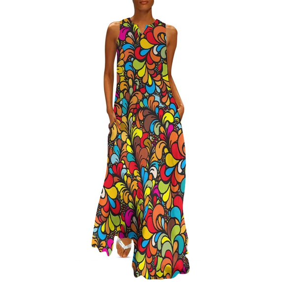 Boho Floral Dress Spring Bohemian Style Hippie Streetwear Bohemia Long Dresses Female Night Club Maxi Dress Birthday Present
