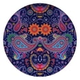 thumbnail image 1 of Boho Floral Elastic Tablecloth for Round Tables 38-42 Inches, 44 Inch Fitted Cover with Wrinkle Resistant Easy Clean Surface, 1 of 7