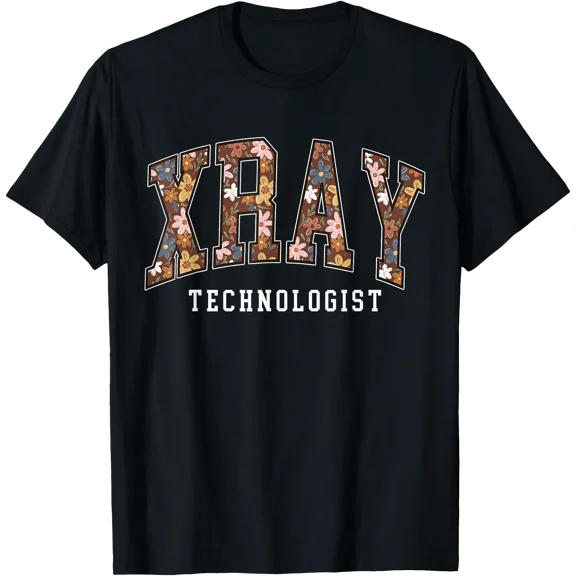 Boho Floral Fall X-Ray Technologist Autumn Radiology Tech T-Shirt, Unisex T-Shirt