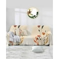 thumbnail image 1 of Boho Floral Flower Sofa Covers for 3 Cushion,Washable Couch Cover for Sectional Sofa Slipcovers with Tassel,Bohemian Botanical Middle Century Plant Loveseat Covers Futon Cover Throw Blanket 71x118, 1 of 8