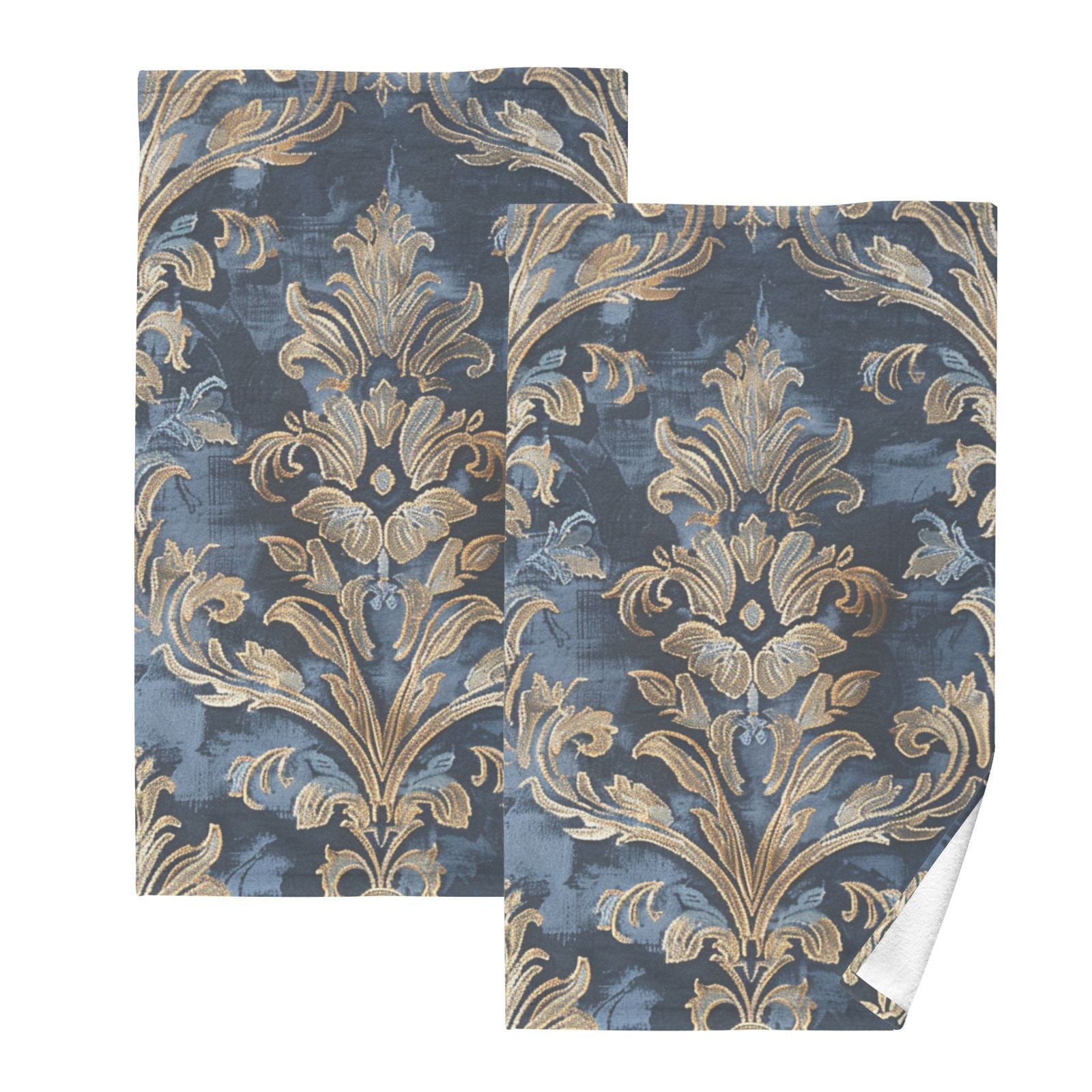 Boho Floral Hand Towels Cotton Bath Towels Large Face Towels Absorbent for Bathroom 2 Packs