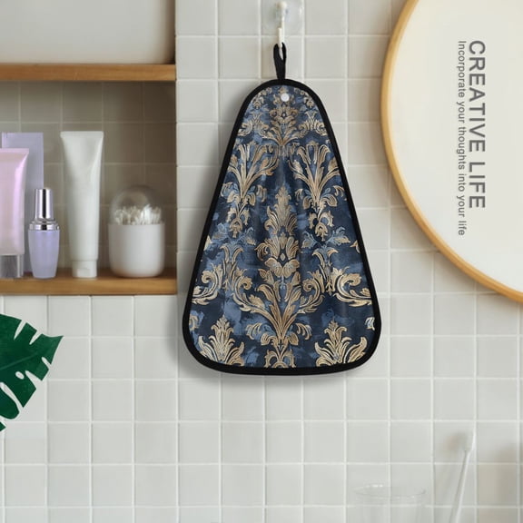 Boho Floral Hanging Kitchen Towel Machine Washable Hand Towel Bathroom Absorbent Towel Quick Dry Dishcloth