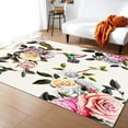 thumbnail image 1 of Boho Floral Hummingbird Kids Rug, Retro Romantic Peony Rose Living Room Rug, Breathable Absorbent Washable Area Rug, Soft Breathable Easy Clean Rug For Entryway Hallway Bedroom 2x3ft, 1 of 6