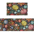 thumbnail image 1 of Boho Floral Kitchen Rug Mat Set of 2 Spring Colorful Flowers Kitchen Rugs Washable Non Slip Summer Kitchen Floor Mats, 1 of 6