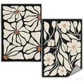thumbnail image 1 of Boho Floral Kitchen Towels Set of 2- Black Floral Hand Towels, Beige Dish Towels, Decorative Kitchen Towels, Botanical Decorative Kitchen Towels, Boho Hand Towels for Bathroom, 16×24 Inches, 1 of 6