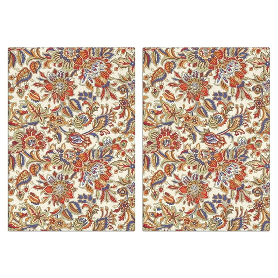 Boho Floral Kitchen Towels Set Of 2, Absorbent and Soft Dish Towels for Farmhouse Decor, Country Kitchen.