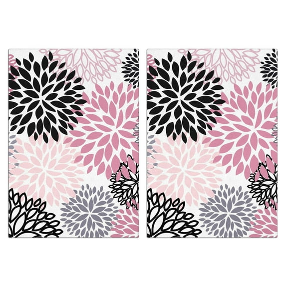 Boho Floral Kitchen Towels Set Of 2, Absorbent and Soft Dish Towels for Farmhouse Decor, Country Kitchen.