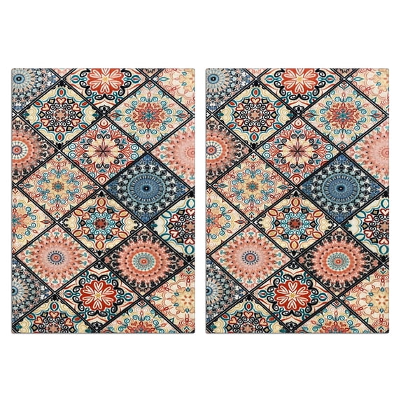 Boho Floral Kitchen Towels Set Of 2, Absorbent and Soft Dish Towels for Farmhouse Decor, Country Kitchen.