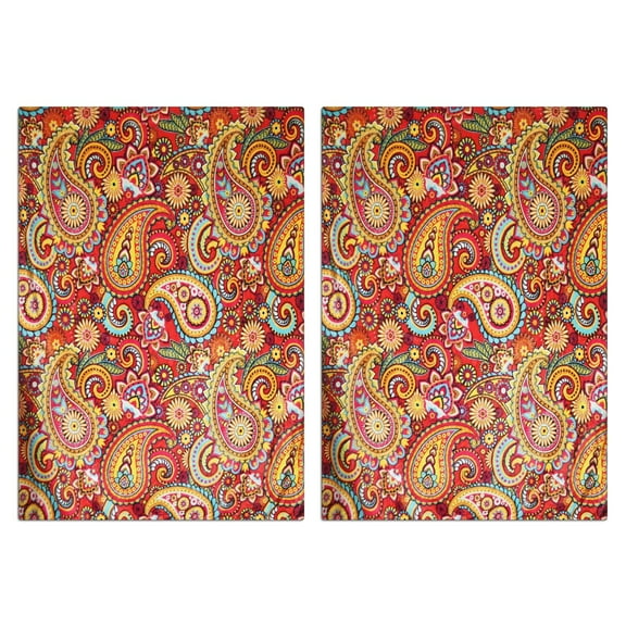 Boho Floral Kitchen Towels Set Of 2, Absorbent and Soft Dish Towels for Farmhouse Decor, Country Kitchen.