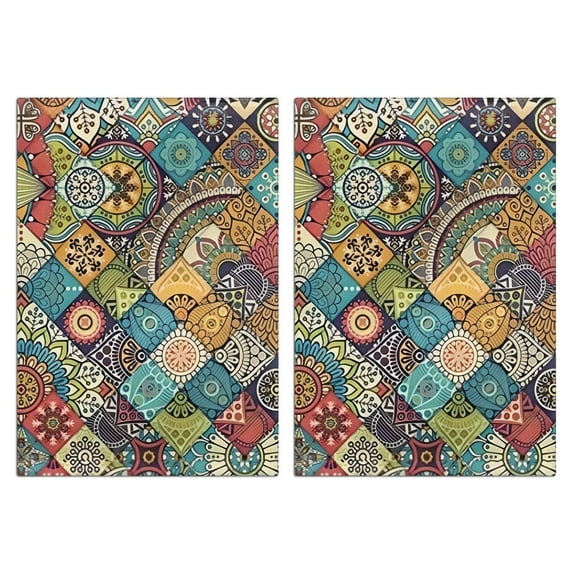 Boho Floral Kitchen Towels Set Of 2, Absorbent and Soft Dish Towels for Farmhouse Decor, Country Kitchen.