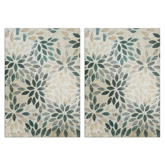 Boho Floral Kitchen Towels Set Of 2, Absorbent and Soft Dish Towels for Farmhouse Decor, Country Kitchen.