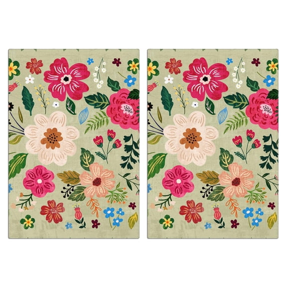 Boho Floral Kitchen Towels Set Of 2, Absorbent and Soft Dish Towels for Farmhouse Decor, Country Kitchen.
