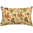 thumbnail image 1 of Boho Floral Leaves Throw Pillow Cover, 12 x 20 Inch Bohemia Ethnic Style Carpet Pattern Cushion Case for Sofa Couch, 1 of 6