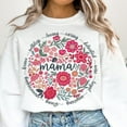 thumbnail image 1 of Boho Floral Mama Sweatshirt, Mom Adjectives Shirt, She Is Mom Sweatshirt, Grandma Nana Mimi Gigi Shirt, Retro Mama Shirt, Mother's Day Sweatshirt, 1 of 5