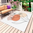thumbnail image 1 of Boho Floral Outdoor Rug 5x8 Ft, Non Slip Washable Area Rug, Abstract Art Modern Minimalist Clean-lined Patio Rugs Carpet Runner, Large Floor Mat for Indoor/Outdoor Deck Porch Camping, 1 of 8