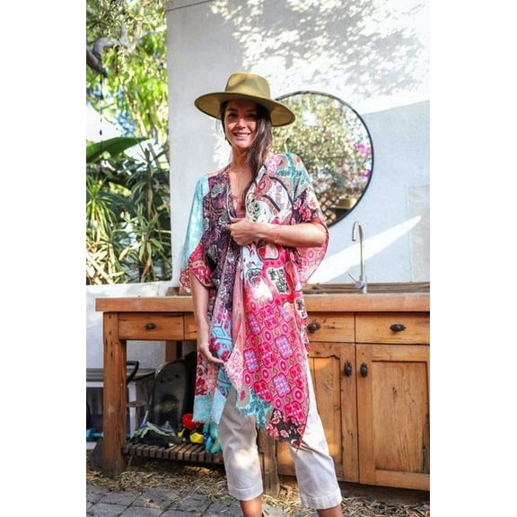 Boho Floral Patchwork Kimono