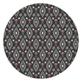 thumbnail image 1 of Boho Floral Pattern Vinyl Tablecloth with Elastic Edge, Fits 38 to 42 Inch Tables, 44" Stain Resistant Cover for Party Decor, 1 of 7