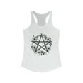 thumbnail image 1 of Boho Floral Pentagram Tank Top - Women's Racerback Shirt in 4 Colors, 1 of 2