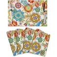 thumbnail image 1 of Boho Floral Placemats Set of 4 Linen 12"x18" Colorful Flowers Table Mats for Kitchen Dining Table Holiday Party Heat Resistant Washable Spring Summer Farmhouse Bohemian Mandala Place Mats, 1 of 6