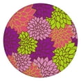 thumbnail image 1 of Boho Floral Print Round Tablecloth with Elastic Hem, 44 Inch Fits 38"-42" Tables, Liquid Resistant Vinyl Cover for All Occasions, 1 of 7