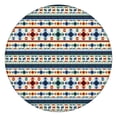 thumbnail image 1 of Boho Floral Print Round Tablecover with Elastic Hem, 44 Inch Fits 38-42 Inch Tables Easy Clean, 1 of 7