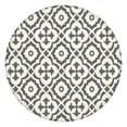 thumbnail image 1 of Boho Floral Print Round Tablecover with Elastic Hem, 44 Inch Fits 38"-42" Tables, Easy Clean Surface for Everyday Dining and Events, 1 of 7