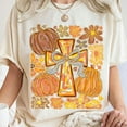 thumbnail image 1 of Boho Floral Pumpkin Cross Fall T-shirt, Fall Cross Bow T-shirt, Christian Fall T-shirt, Preppy Autumn T-shirt, Jesus T-shirt, Bible Verse T-shirt, Autumn Vibes T-shirt., 1 of 5