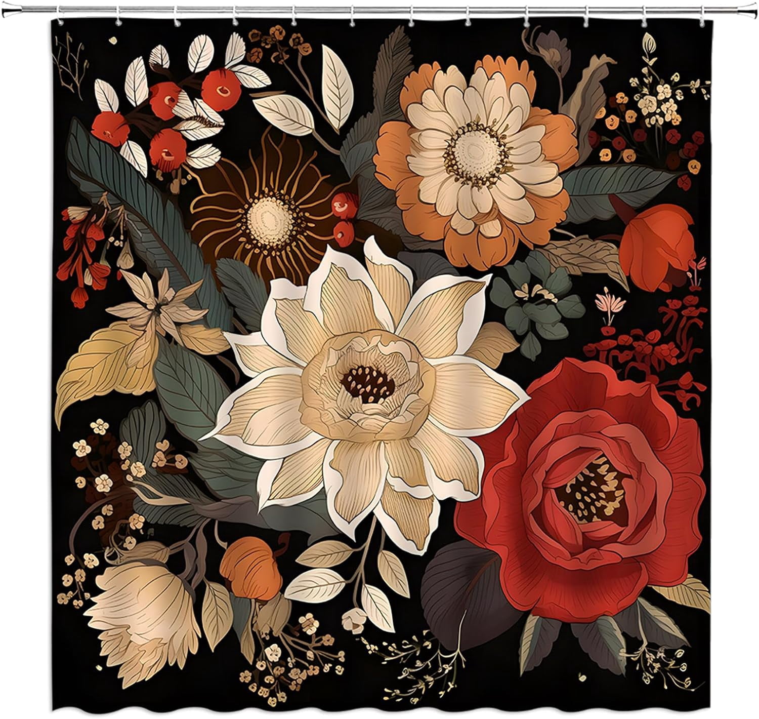 Floral Shower Curtain main image 1