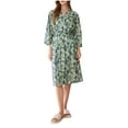 thumbnail image 1 of Boho Floral Robes for Women Lightweight Soft Waffle Bathrobe Casual Loungewear 3/4 Sleeve Shower Spa House Robes, 1 of 5