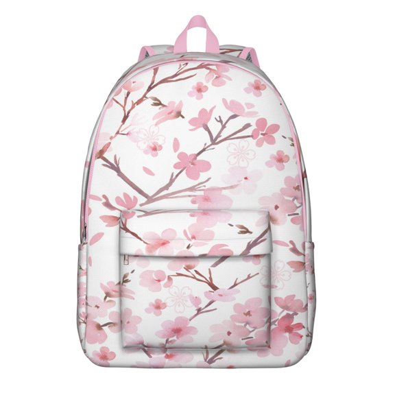 Boho Floral School Backpack – Bloom Print Lightweight Canvas Daypack with Large Capacity, Anti-theft Design, and Comfortable Carrying