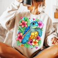 thumbnail image 1 of Boho Floral Sea Turtle Sweatshirt, Beach Sweatshirt, Turtle Sublimation Sweatshirt, Nautical Summer Sweatshirt, 1 of 5