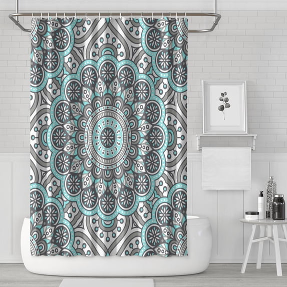 Boho Floral Shower Curtain 72x72 Inches - Tropical Leaves, Vintage Botanical Print, Waterproof Fabric for Chic Bathroom Decor, Modern Farmhouse & Bohemian Style