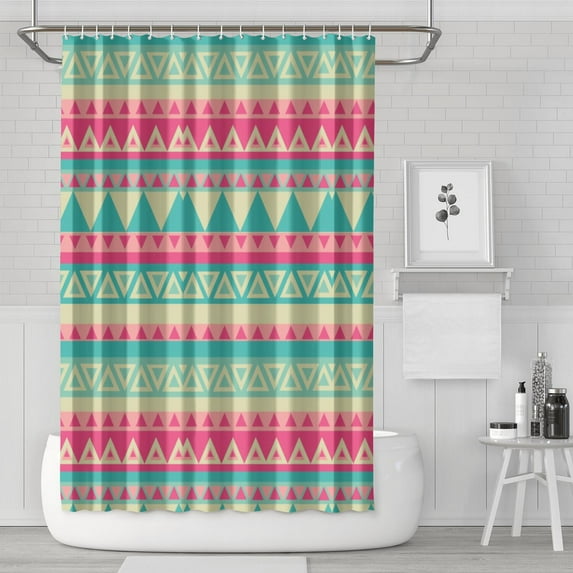 Boho Floral Shower Curtain 72x72 Inches - Tropical Leaves, Vintage Botanical Print, Waterproof Fabric for Chic Bathroom Decor, Modern Farmhouse & Bohemian Style