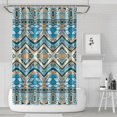 thumbnail image 1 of Boho Floral Shower Curtain 72x72 Inches - Tropical Leaves, Vintage Botanical Print, Waterproof Fabric for Chic Bathroom Decor, Modern Farmhouse & Bohemian Style, 1 of 5