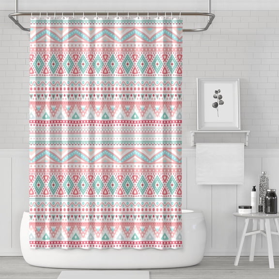 Boho Floral Shower Curtain 72x72 Inches - Tropical Leaves, Vintage Botanical Print, Waterproof Fabric for Chic Bathroom Decor, Modern Farmhouse & Bohemian Style