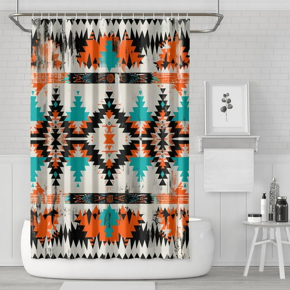 Boho Floral Shower Curtain 72x72 Inches - Tropical Leaves, Vintage Botanical Print, Waterproof Fabric for Chic Bathroom Decor, Modern Farmhouse & Bohemian Style