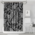 thumbnail image 1 of Boho Floral Shower Curtain 72x72 Inches - Tropical Leaves, Vintage Botanical Print, Waterproof Fabric for Chic Bathroom Decor, Modern Farmhouse & Bohemian Style, 1 of 5