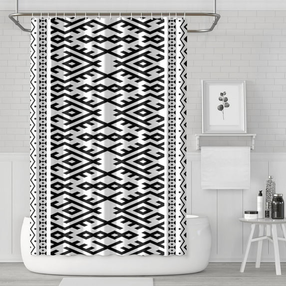 Boho Floral Shower Curtain 72x72 Inches - Tropical Leaves, Vintage Botanical Print, Waterproof Fabric for Chic Bathroom Decor, Modern Farmhouse & Bohemian Style