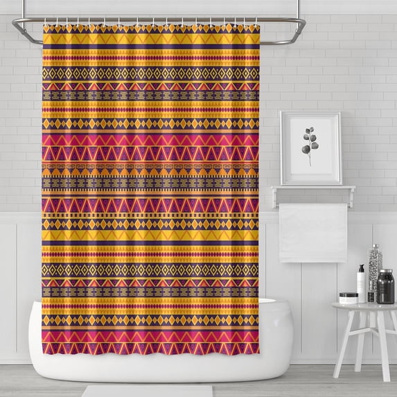 Boho Floral Shower Curtain 72x72 Inches - Tropical Leaves, Vintage Botanical Print, Waterproof Fabric for Chic Bathroom Decor, Modern Farmhouse & Bohemian Style