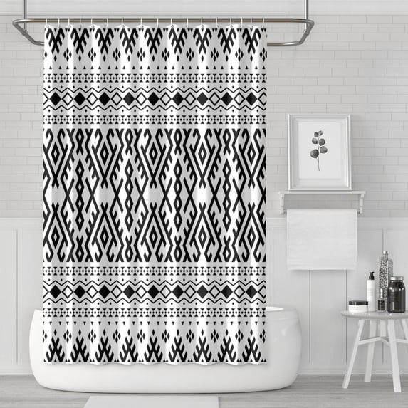 Boho Floral Shower Curtain 72x72 Inches - Tropical Leaves, Vintage Botanical Print, Waterproof Fabric for Chic Bathroom Decor, Modern Farmhouse & Bohemian Style